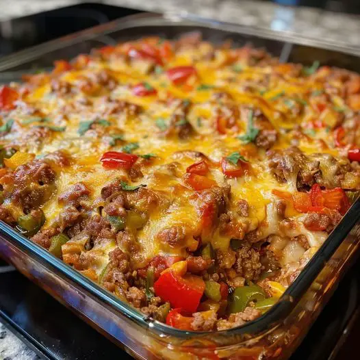 Quick and Simple Stuffed Pepper Casserole Recipe