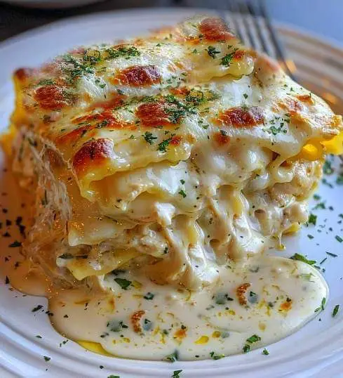 White Cheese Chicken Lasagna