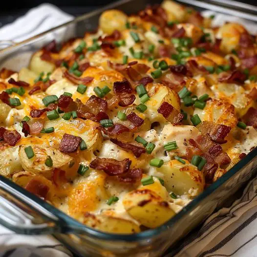 How to Make a Delicious Chicken Bacon Ranch Potato Bake