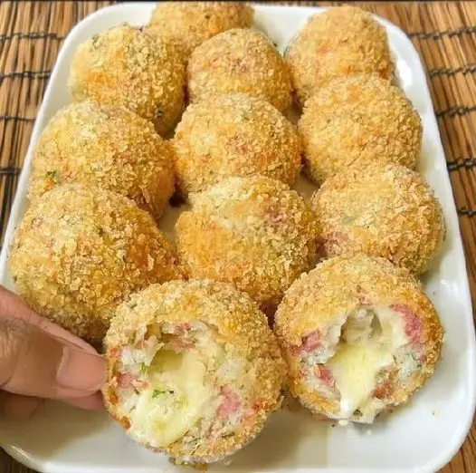 Delicious Rice Ball Recipe with Cheese & Pepperoni