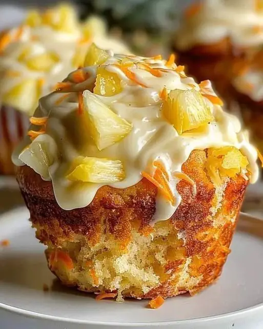 Hawaiian Pineapple Carrot Muffins