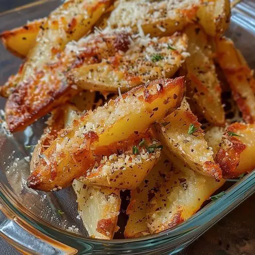 How to Make Garlic Parmesan Potato Wedges