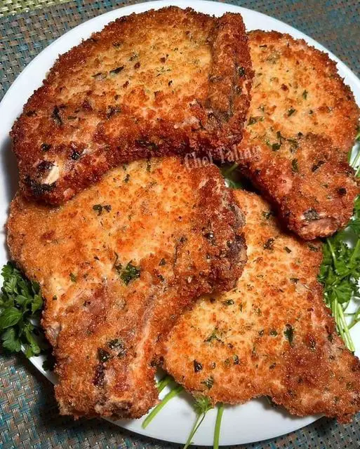 Melt in your mouth Parmesan Fried Pork Chops 😋