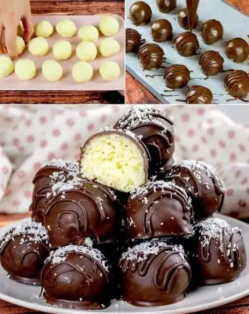 COCONUT AND CHOCOLATE TRUFFLES