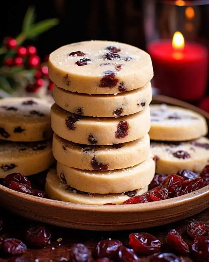 Christmas Maraschino Cherry Shortbread Cookies