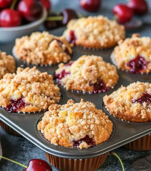 Irresistible Delight: Cherry Cobbler Muffins Recipe