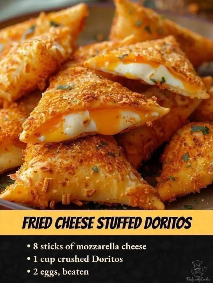 Fried Cheese Stuffed DoritosI