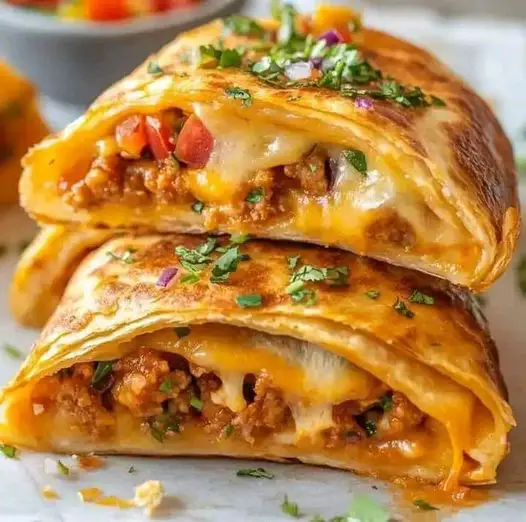 Loaded Cheesy Pocket Tacos