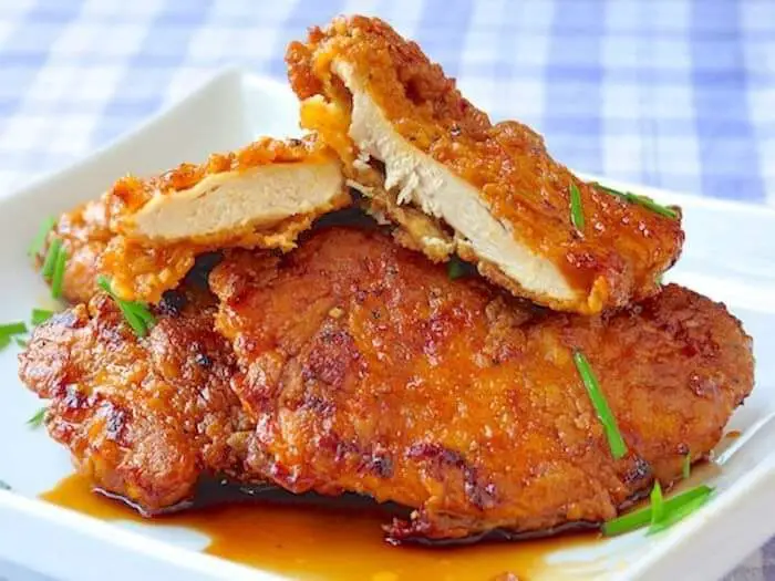 Double Crunchy Chicken Breast with Honey Glaze