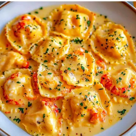 Lobster Ravioli in a Zesty Lemon Butter Sauce