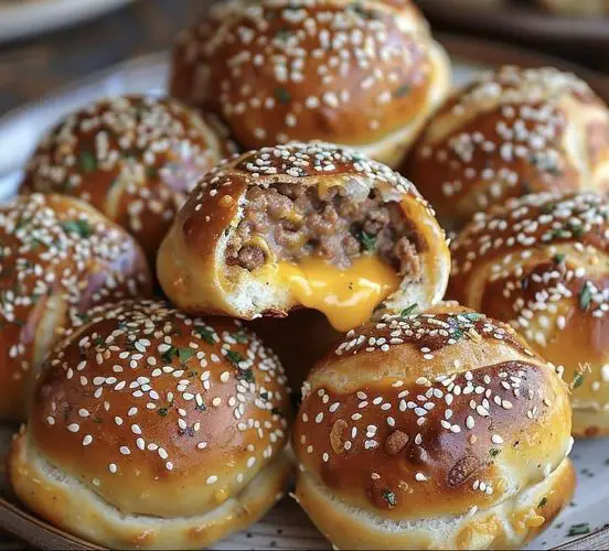 Cheeseburger Pretzel Bombs