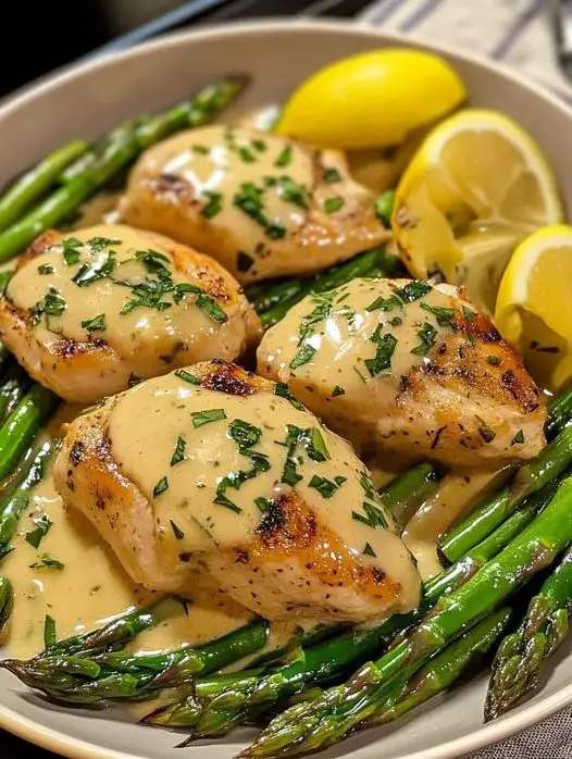 Creamy Lemon Chicken and Asparagus