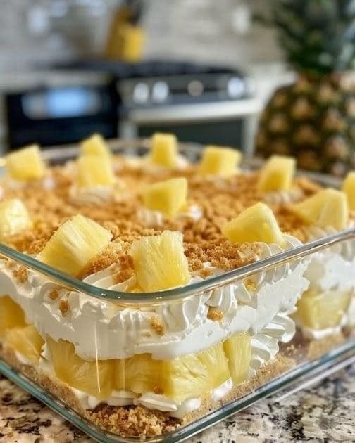 Tropical Pineapple Delight Dessert