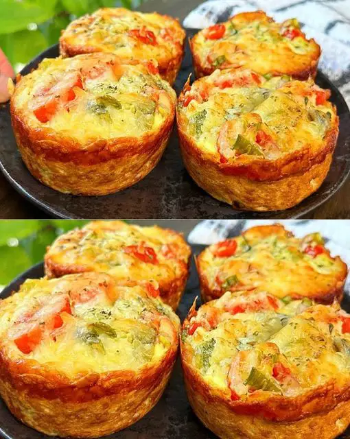 Savory Oatmeal Muffins with Cheese and Vegetables