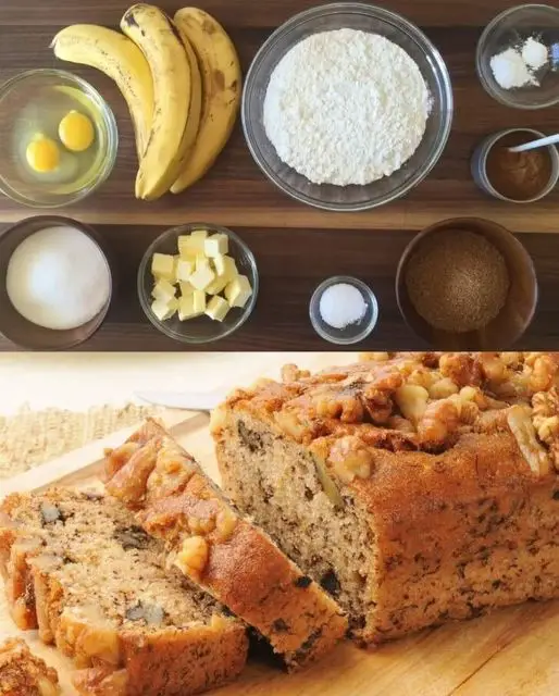 Best Banana Bread with Walnuts and Raisins