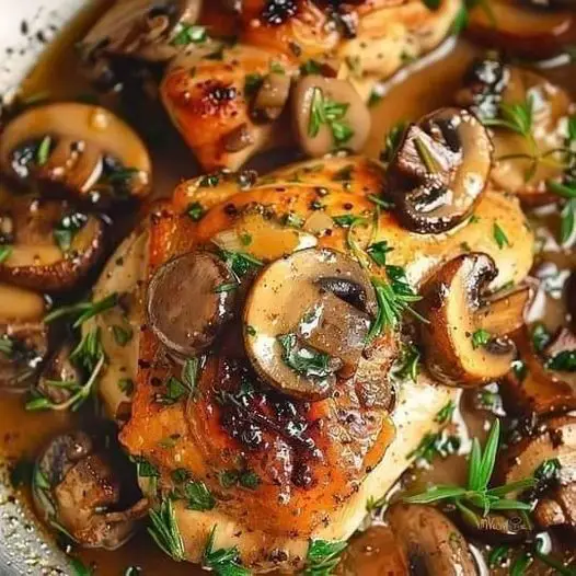 Three Herb Chicken and Mushrooms