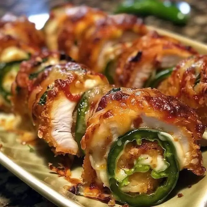 Bacon-Wrapped Stuffed Jalapeño Chicken Rolls