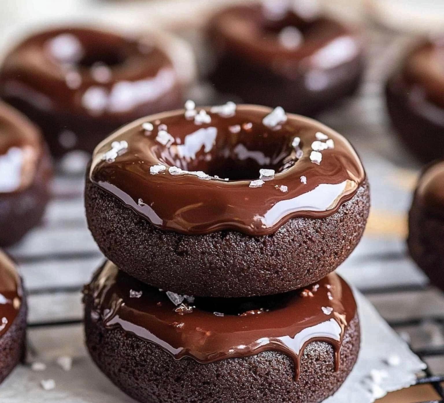 Enjoy these delicious Chocolate Glazed Donuts, perfect for a quick homemade treat!