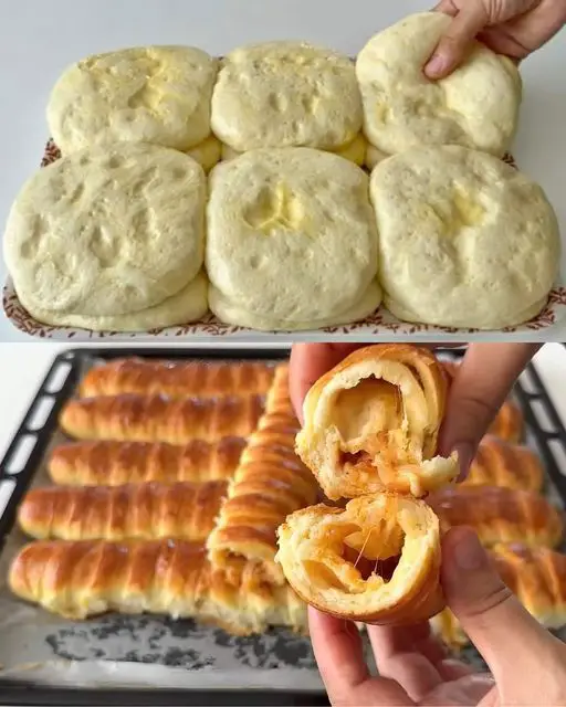 Fluffy Onion and Cheese Rolls