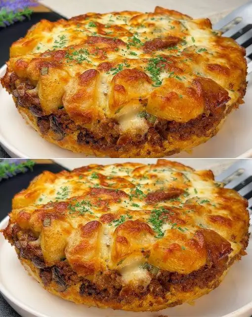 Potato Pie with Meat Filling