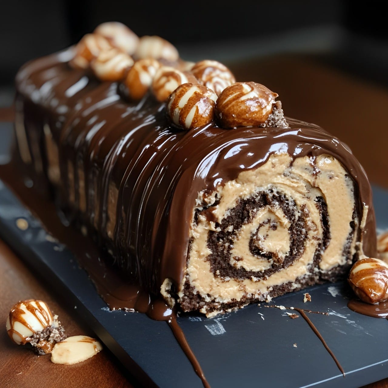 Peanut Butter Cup Cake Roll