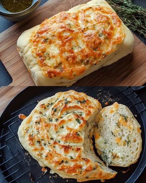 Cheese and Herb Stuffed Flatbread