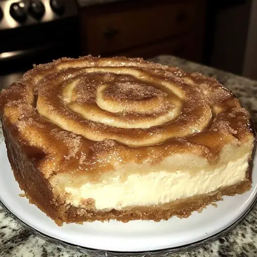 Cinnamon Roll Honeybun Cheesecake