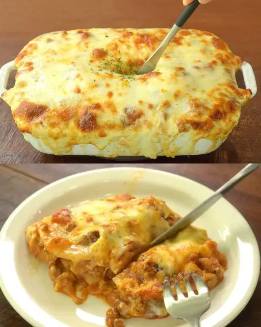 Cheesy Potato and Meat Casserole