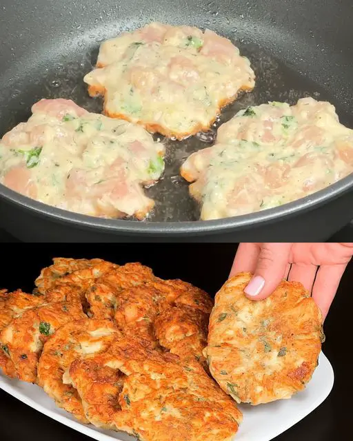 Crispy Chicken Fillets with Herbed Potatoes and Cucumber