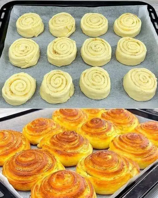 CINNAMON ROLLS with the egg and flour