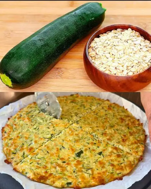 Baked Courgette and Oat Flake Pizza