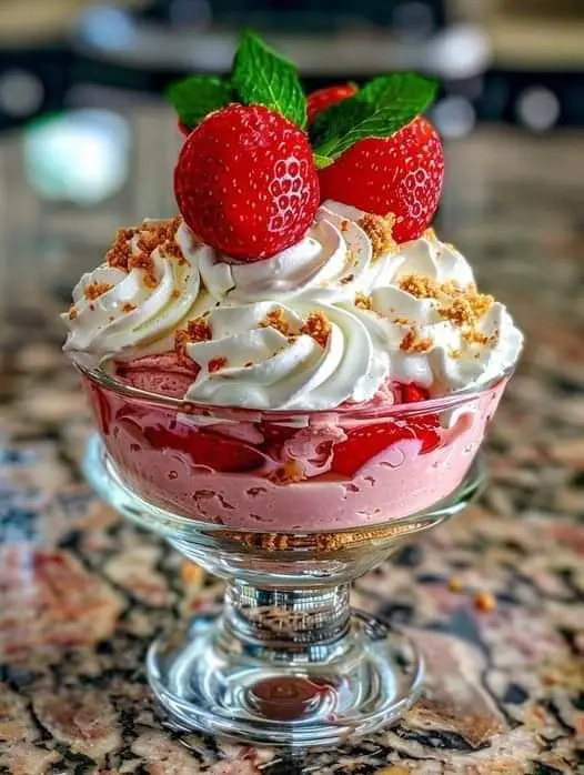 Delectable No-Bake Lemon Strawberry Cheesecake Mousse