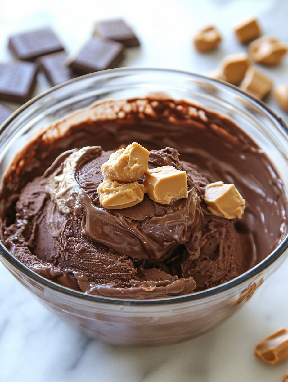 Homemade Chocolate Peanut Butter Ice Cream