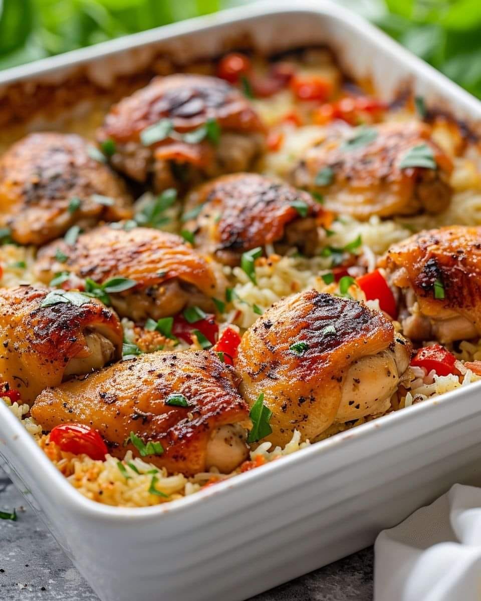 Italian Chicken Rice Casserole