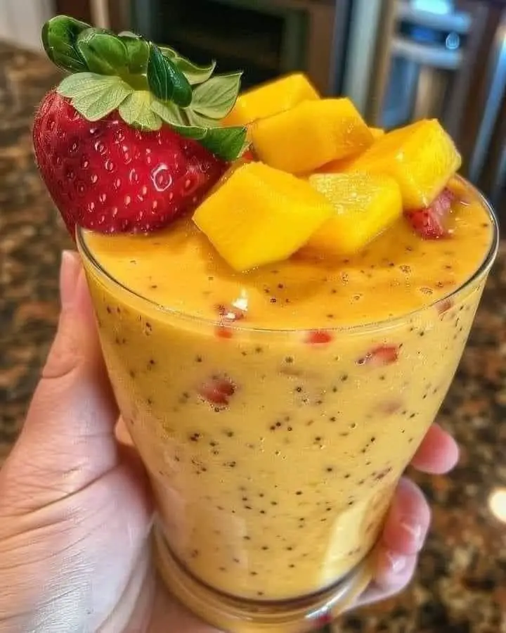 Tropical Strawberry Mango Smoothie