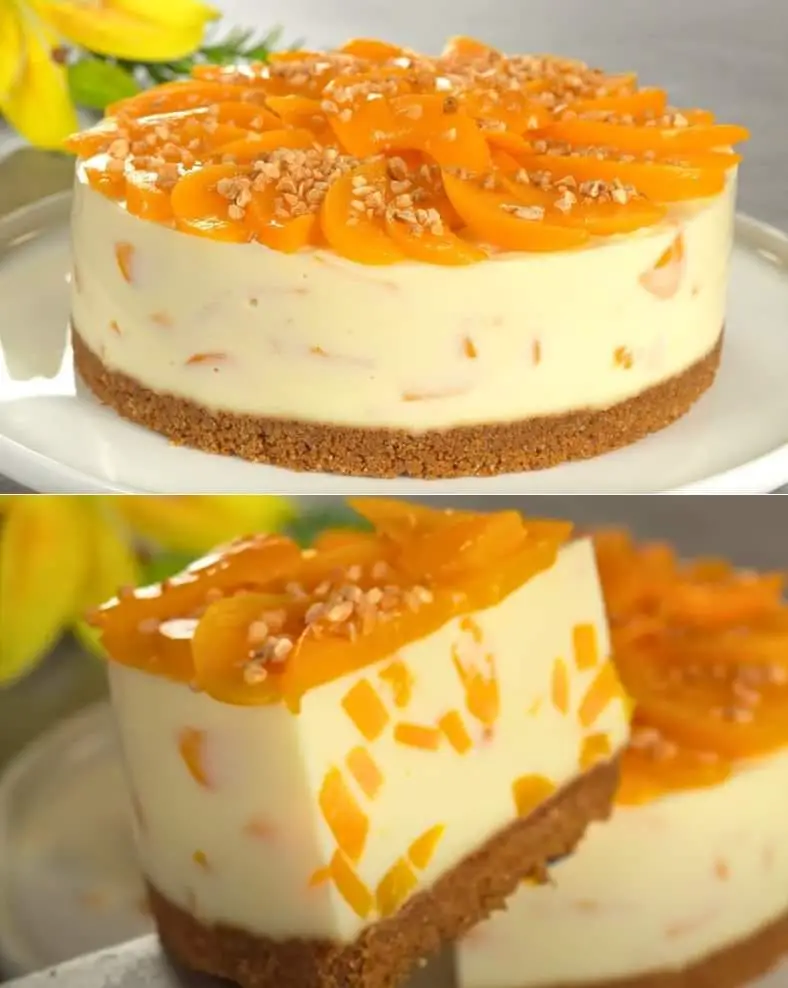 No-Bake Peach and Condensed Milk Cake Recipe