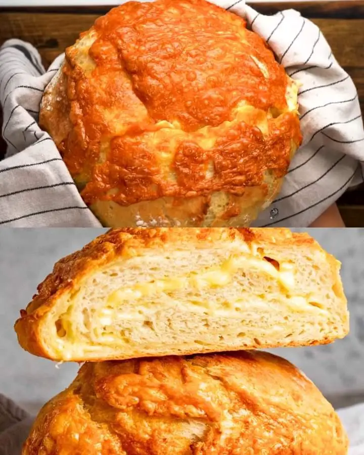 Easy & Delicious No-Knead Cheese Bread