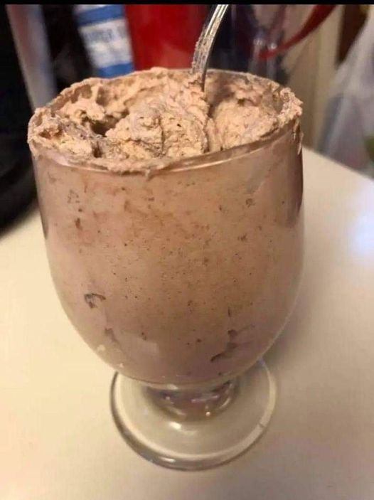 Homemade chocolate frosty