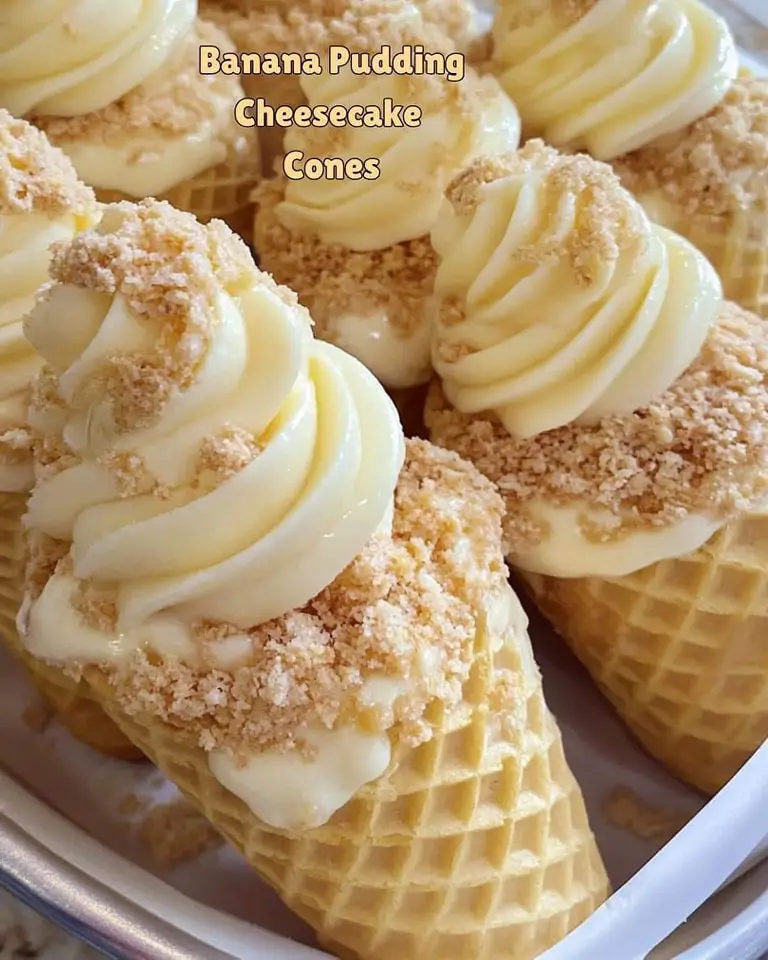 Banana Pudding Cheesecake Cones Recipe