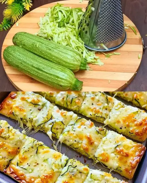 Cheesy Zucchini Breadsticks Recipe