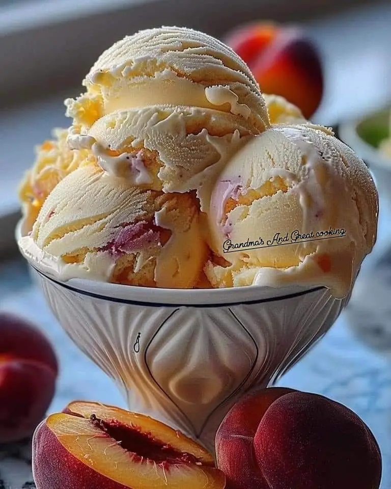 Homemade Peach IceCream