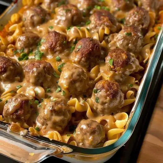 Swedish Meatballs with Egg Noodles