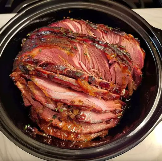 Slow Cooker Honey Glazed Ham