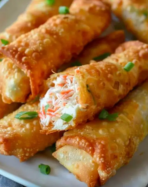 Crab Rangoon Egg Rolls