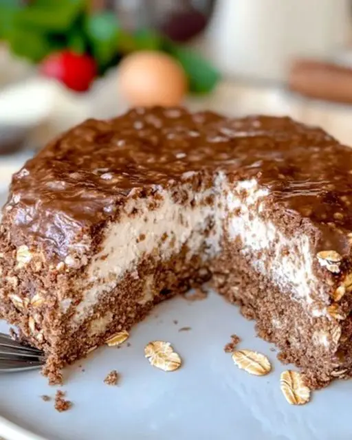 Oatmeal Dessert Cake (No Flour, No Eggs, No Added Sugar)