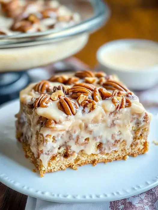 Butter Pecan Praline Poke Cake