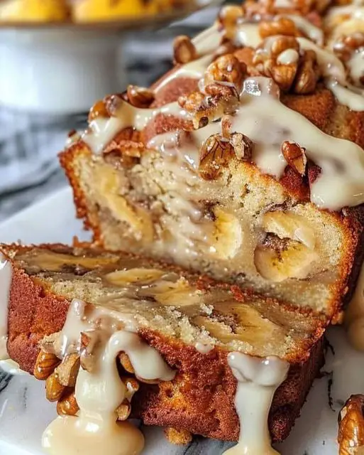 Homemade Moist Banana Walnut Bread