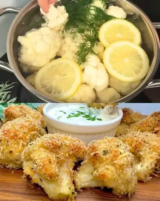 Crispy Cauliflower Bites with Parmesan and Herb Crust