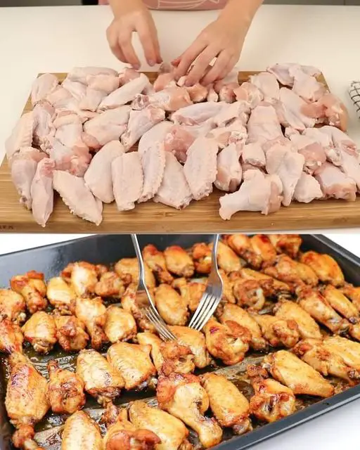 Baked Chicken Wings with Spiced Potatoes