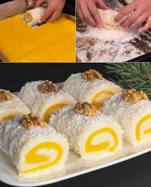 Coconut Roulade with Orange Cream – Heaven in Your Mouth